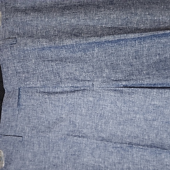 Banana Republic Mens Linen Blend Classic Fit  Blue White Trousers  Size 35 30 - Picture 2 of 11